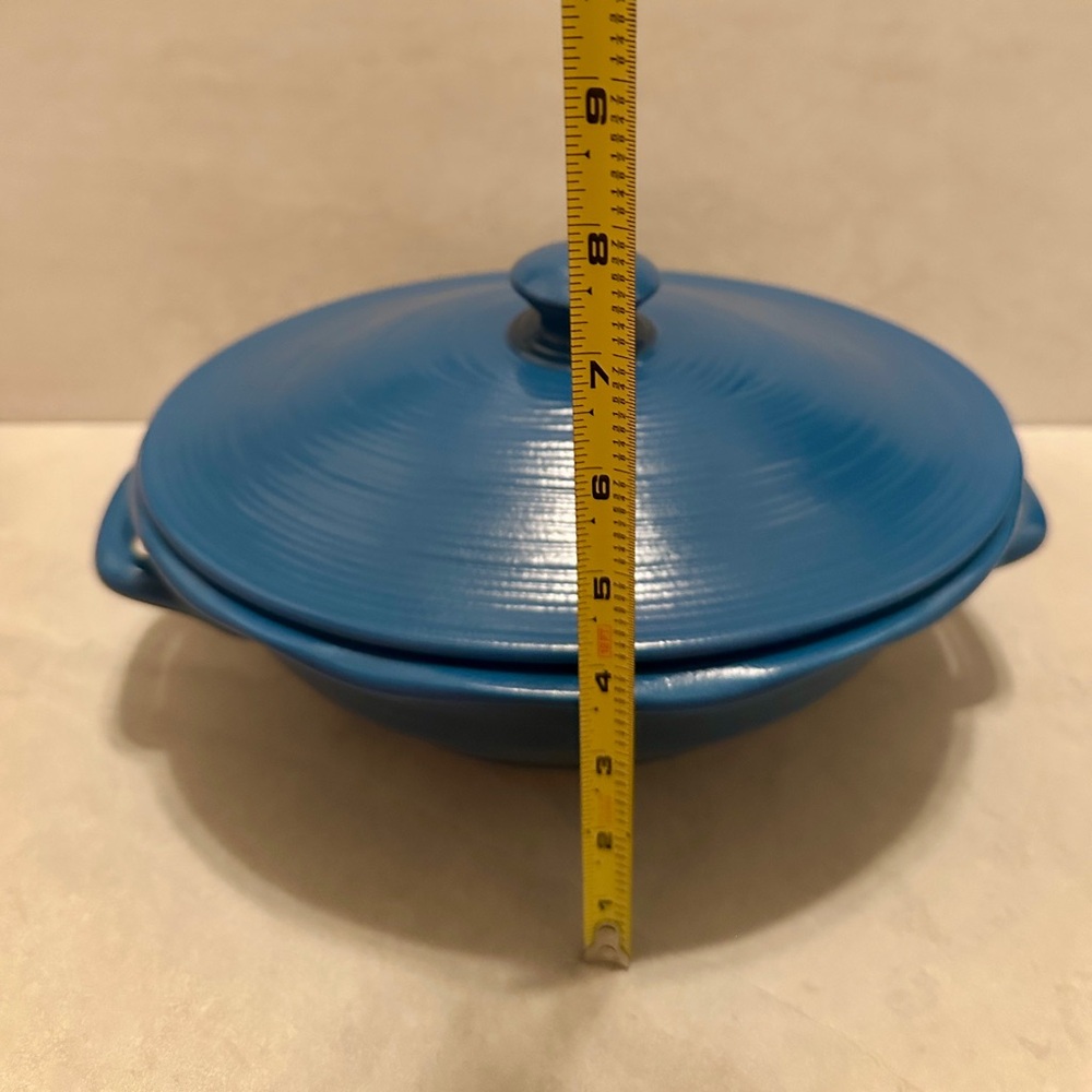 CorningWare Creations Stoneware Blue 2 Qt Oval Covered Casserole Dish w/Handles - Picture 7 of 7